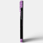 ライトパープルモダングリッタードリップスモノグラム Case-Mate iPhoneケース (裏面 / 左)