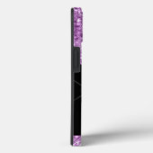 ライトパープルモダングリッタードリップスモノグラム Case-Mate iPhoneケース (裏面 / 右)