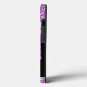 ライトパープルモダングリッタードリップスモノグラム Case-Mate iPhoneケース (裏面 / 左)