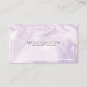 ライトパープル大理石スワール紙テクスチャ 名刺 (正面)