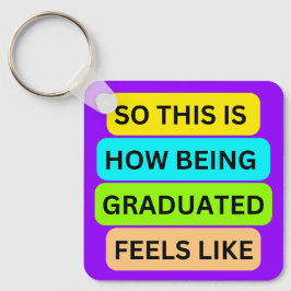 ライトパープル正方形キーチェーンSO_THIS_IS_HOW_BEING_ キーホルダー