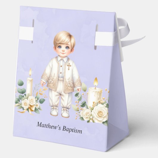 ライトパープル水彩少年バプテスマ フェイバーボックス (裏面)