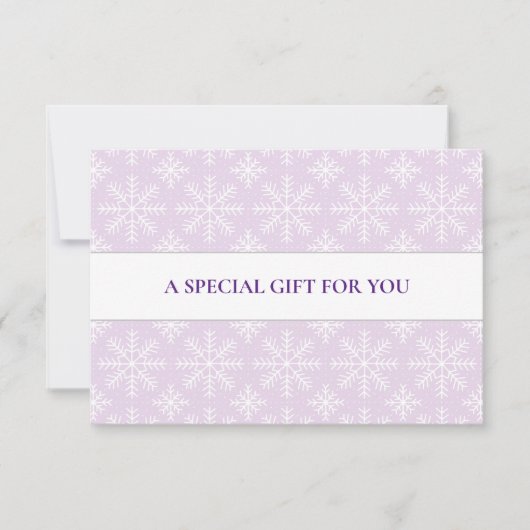 ライトパープル白い雪の結晶クリスマススペシャル (正面)