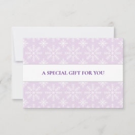 ライトパープル白い雪の結晶クリスマススペシャル