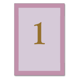 ライトパープル結婚フレームのテーブル番号カード テーブルナンバー