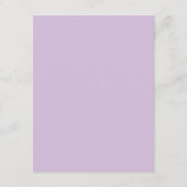 ライトパープル結婚薄紫座席表DIY 招待状 (裏面)