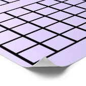 ライトパープル3か月カレンダーポスター ポスター (角)