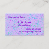 ライトパープル（ばちゃばちゃ）跳ねる名刺 名刺 (正面)