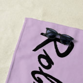 ライトパープル オーダーメイド ネーム入り ビーチタオル (インサイチュ)