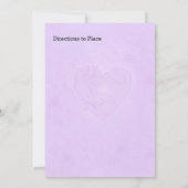 ライトパープル、ハート&パープルボウブライダルシャワー 招待状 (裏面)