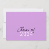 ライトパープル&ホワイトフィルムストリップ6写真卒業 招待状 (裏面)