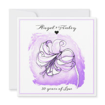 ライトパープル&ホワイトリリー30結婚周年