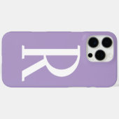 ライトパープル モノグラム 名前 クール ギフト パーティーファバー Case-Mate iPhoneケース (裏面 (横))