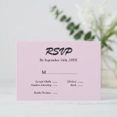 ライトパープルRSVPカード 出欠カード (スタンド正面)