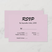 ライトパープルRSVPカード 出欠カード (正面/裏面)