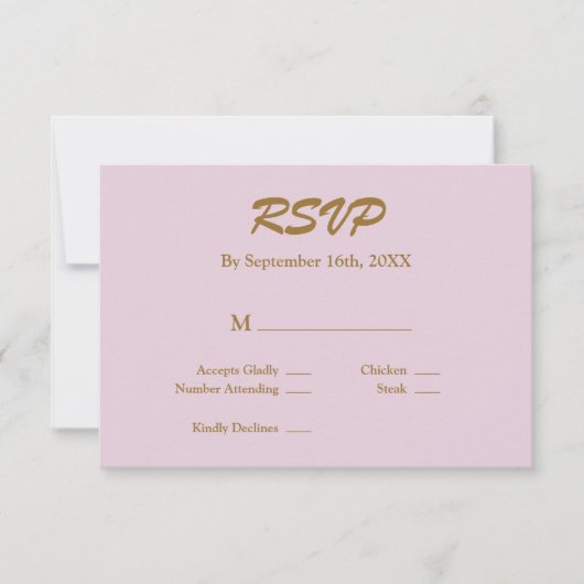 ライトパープルRSVPカード 出欠カード (正面)
