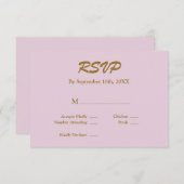 ライトパープルRSVPカード 出欠カード (正面/裏面)