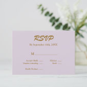 ライトパープルRSVPカード 出欠カード (スタンド正面)