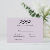 ライトパープルRSVPカード 出欠カード (スタンド正面)