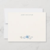 ライトパ芸術的ステルブルーバラ ノートカード (正面)