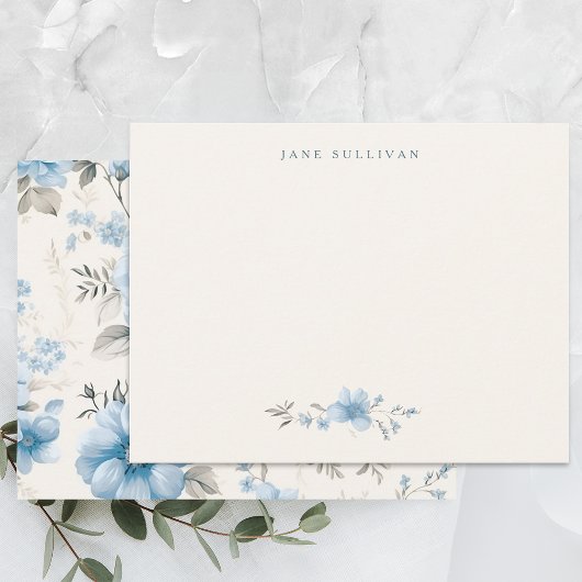 ライトパ芸術的ステルブルーバラ ノートカード