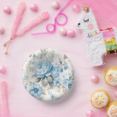 ライトパ芸術的ステルブルーバラ ペーパーボウル (パーティー)