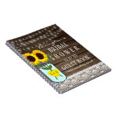 ライトヒマワリのブライダルシャワーのゲストブックの一連 ノートブック (右側)