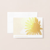 ライトヒマワリ 箔カード (裏面封筒付き)