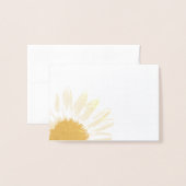 ライトヒマワリ 箔カード (封筒付き正面)