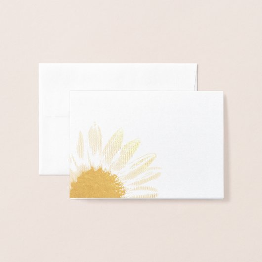 ライトヒマワリ 箔カード (封筒付き正面)