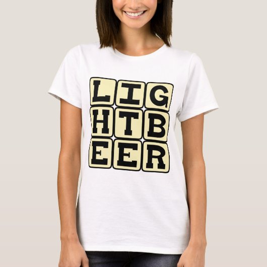 ライトビール 健康なビール Tシャツ (正面)