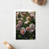 ライトピかわいらしンクバラ ノートカード (正面/裏面インサイチュ)