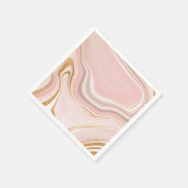 ライトピかわいらしンク金ゴールド大理石デザイン スタンダードカクテルナプキン (角)