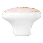 ライトピかわいらしンク金ゴールド大理石デザイン セラミックノブ (側面)