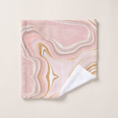 ライトピかわいらしンク金ゴールド大理石デザイン バスタオルセット (ウォッシュタオル)