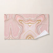 ライトピかわいらしンク金ゴールド大理石デザイン バスタオルセット (ハンドタオル)