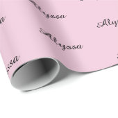 ライトピエレガントンクカスタムのスクリプト名誕生日 ラッピングペーパー (ロールコーナー)