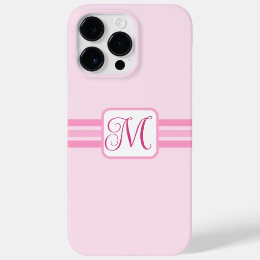 ライトピエレガントンクストライプのイニシャル Case-Mate iPhoneケース (裏面)