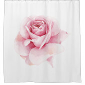 ライトピエレガントンクバラオンホワイト シャワーカーテン (正面)