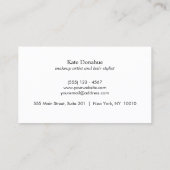 ライトピエレガントンク金ゴールドストライプの美容師 名刺 (裏面)