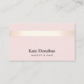 ライトピエレガントンク金ゴールドストライプの美容師 名刺 (正面)