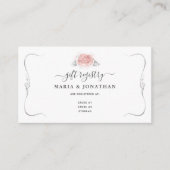 ライトピエレガントンク銀水色ギフトレジストリ エンクロージャーカード (正面)