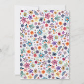 ライトピカラフルックワイルドフラワー庭園の結婚式 招待状 (裏面)