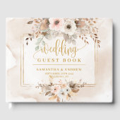 ライトピスタイリッシュンク金ゴールド秋結婚のゲストブック ゲストブック (正面)