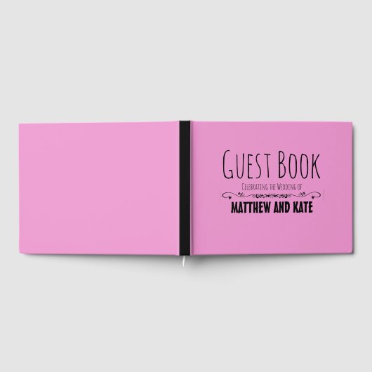 ライトピパーソナライズされたッユニークク結婚のゲストブック ゲストブック (全面)
