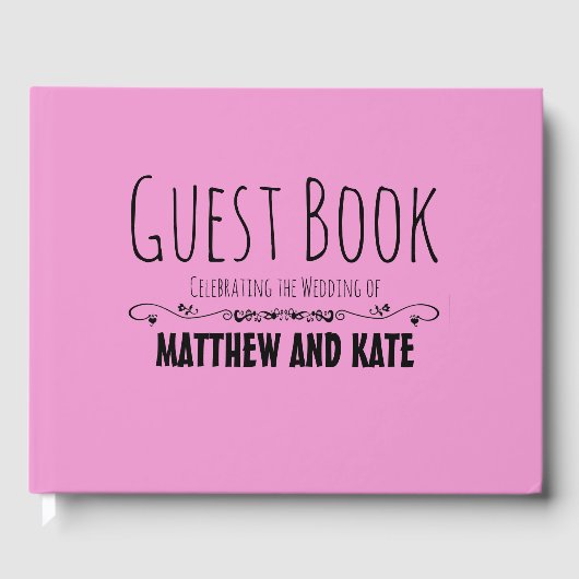 ライトピパーソナライズされたッユニークク結婚のゲストブック ゲストブック (正面)