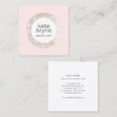 ライトピモダンックシークイン美しいサロン スクエア名刺 (正面/裏面)