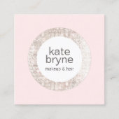 ライトピモダンックシークイン美しいサロン スクエア名刺 (正面)