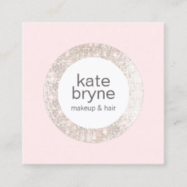 ライトピモダンックシークイン美しいサロン スクエア名刺