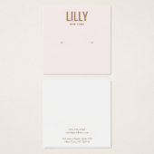 ライトピモダンックスタッドイヤリングディスプレイカード (正面&裏面)